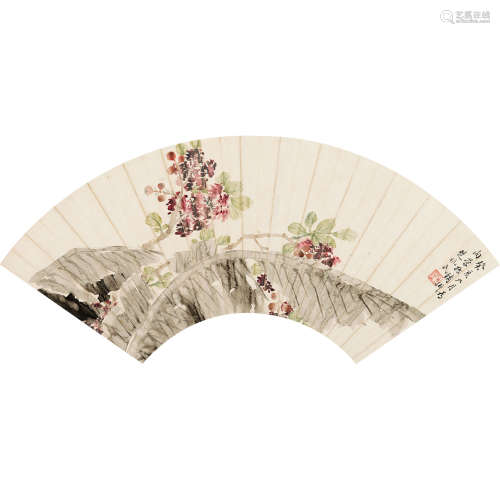 穆寿山（1875～1938） 1923年作 花卉 硬卡 纸本设色
