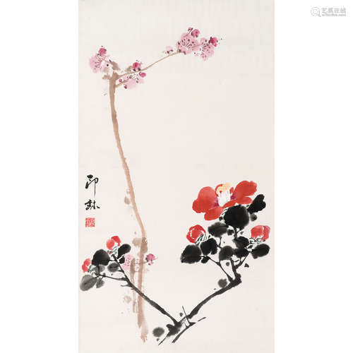 萧朗（1917～2010） 花卉 镜心 纸本设色