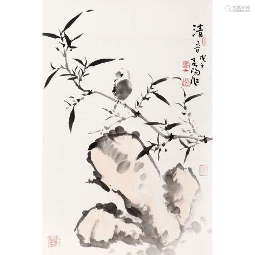 霍春阳（b.1946） 2008年作 清音图 镜片 纸本设色