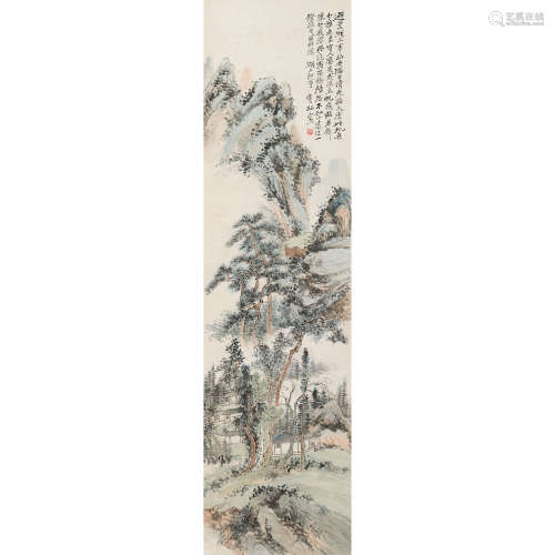 黄宾虹（1865～1955） 山水 立轴 纸本设色