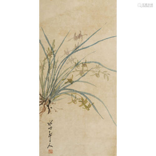 徐世昌（1855～1939） 花卉 镜片 纸本设色