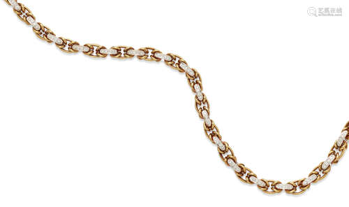 A diamond and 18k gold necklace