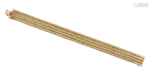 An 18k gold mesh bracelet, French