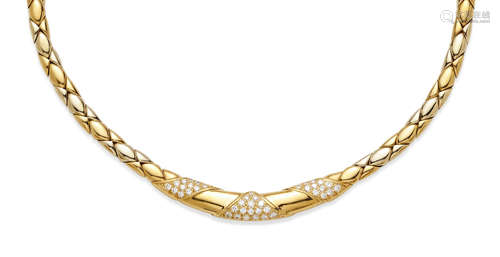 A Diamond and 18K Bi-Color Gold 'Rumba' Collar, Cartier