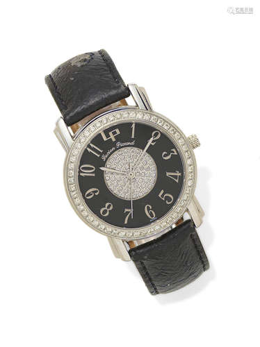 A lady's diamond and stainless steel strap wristwatch, Lucien Picard