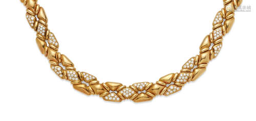 A Diamond and 18k Gold Necklace, Chaumet, French