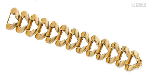 A gold bracelet