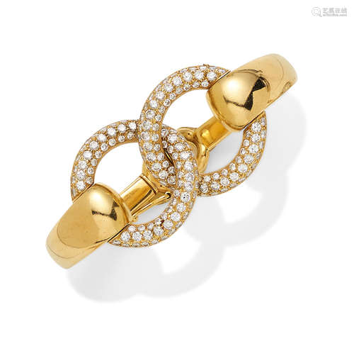 A diamond and 18k gold bracelet, Italian