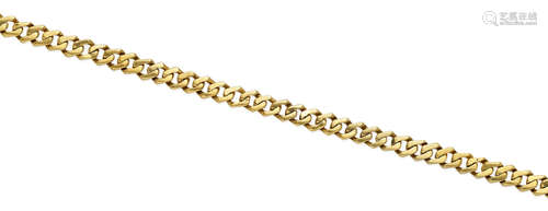 A gold curb link necklace