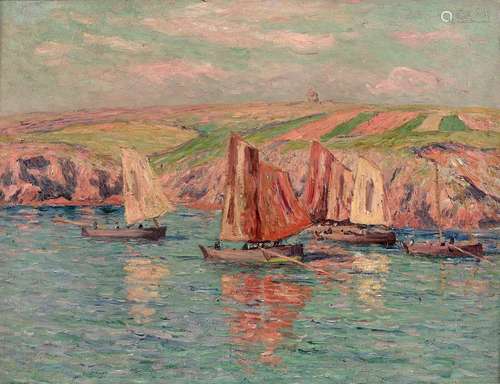 Henry MORET (1856 1913)Rentrée des bateaux à Do...