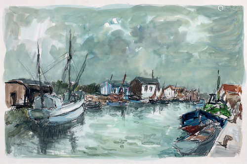 Fernand HERBO (1905 1995)Le Port de Noirmoutier...