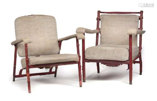 Jacques ADNET (1901 1984)Deux fauteuils à struc...