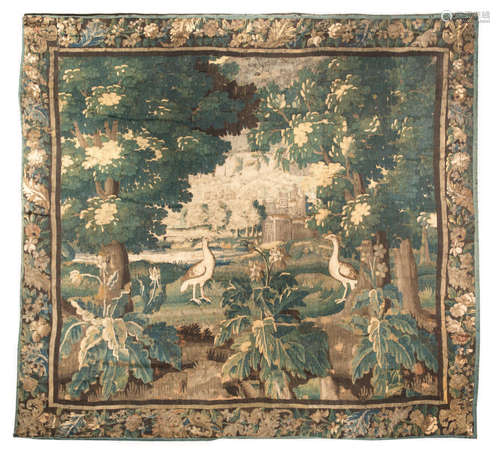 Tapisserie d'Aubusson verdure, milieu XVIIIe siècl...