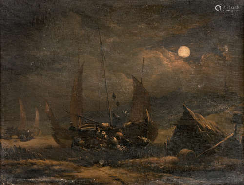 Adam COLONIA (1634 1685)Pêcheurs sur la plage P...