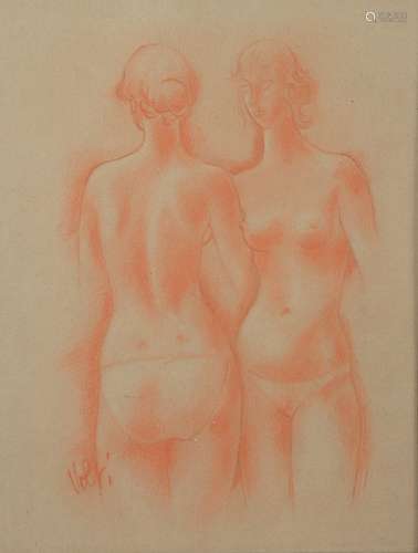 Antoniucci VOLTI (1915 1982)Deux jeunes femmes ...