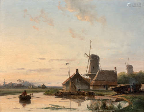 Johan Barthold JONGKING (1819 1891)Canal en Hol...