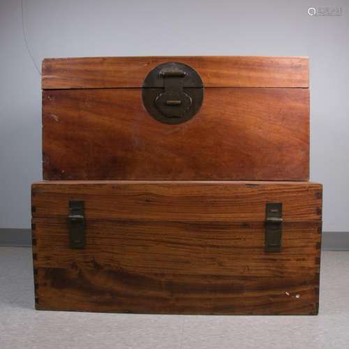 Pair of Large Camphor Wood Storage Chests