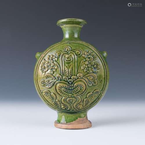 Green Glazed Moonflask, Liao Style