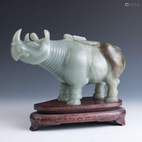 A Jade Carved Rhinoceros