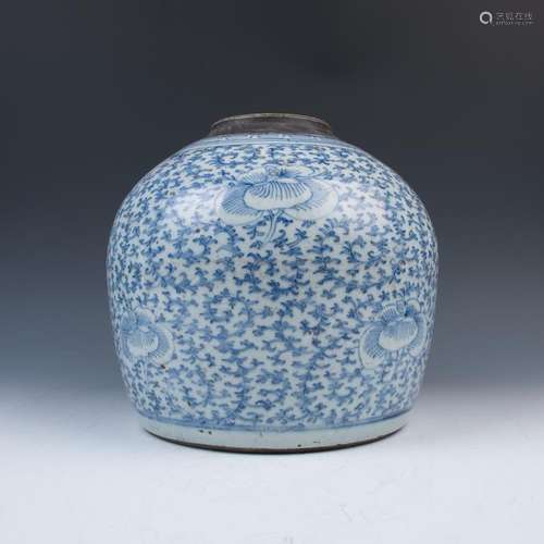 Repubilc Period, A Blue and White Ginger Jar