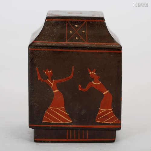 CHINESE LACQUER WOOD COVER BOX