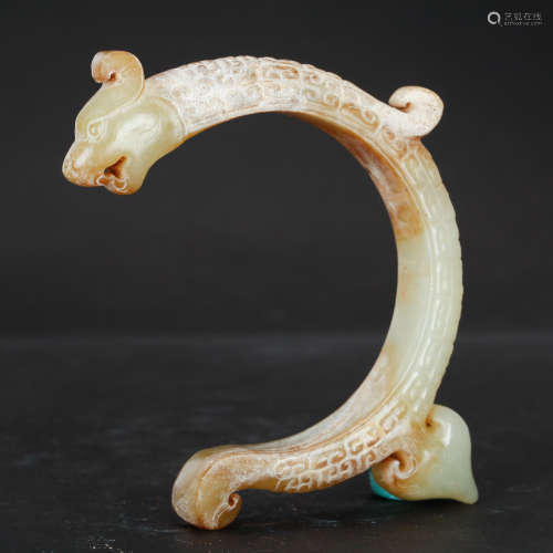 CHINESE JADE CARVED DRAGON