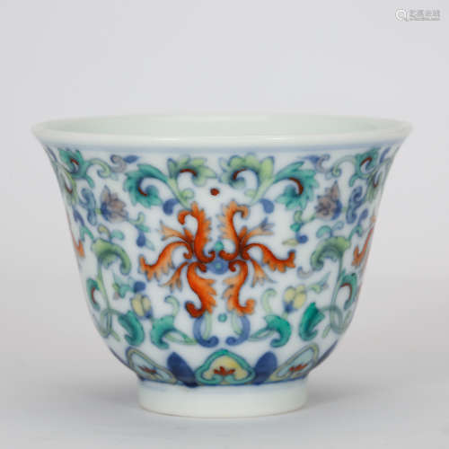 CHINESE WUCAI PORCELAIN CUP