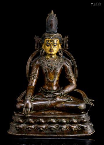 AN IMPORTANT BRONZE FIGURE OF AKSHOBHYA