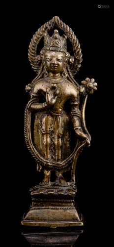 A FINE BRONZE FIGURE OF PADMAPANI; KASHMIR