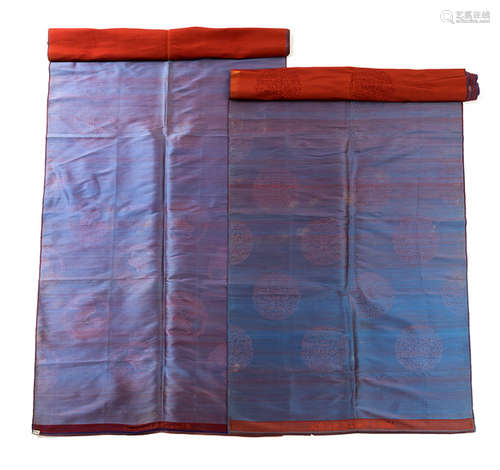 TWO SILK PANELS