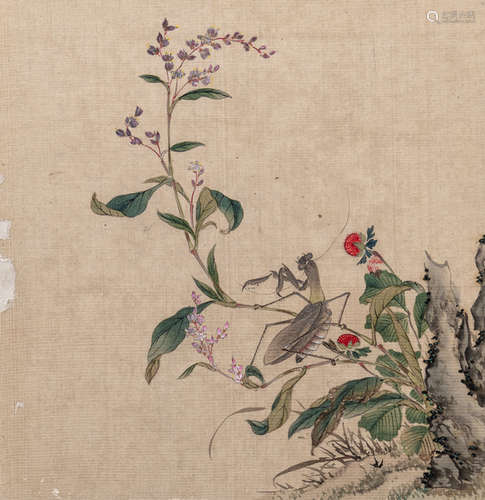 A GROUP OF THREE ALBUM PAGES AND ONE PART OF A HANDSCROLL