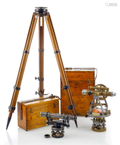 TWO SURVEY EQUIPMENTS AND ONE TRIPOD