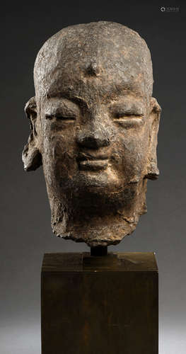 AN IRON HEAD OF A LUOHAN