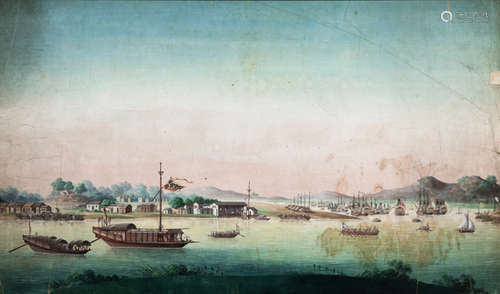 AN ANONYMOUS HARBOUR SCENE