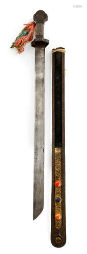 A PARCEL GILT-METAL SWORD