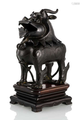 A BRONZE CENSOR IN THE FORM OF A LUDUAN