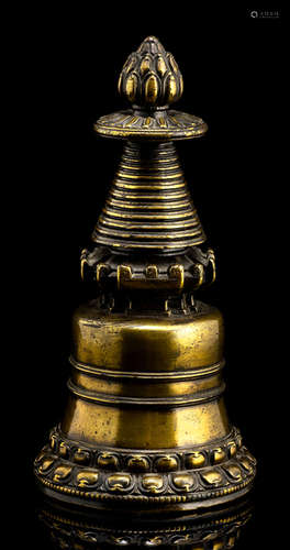 A BRONZE STUPA