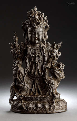 A BRONZE FIGURE OF SIMHANADALOKESHVARA