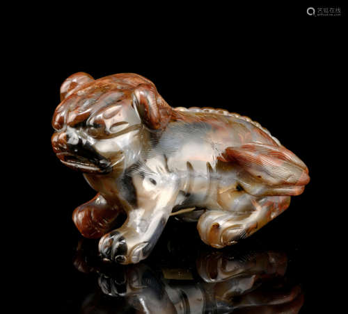 A WELL CARVED AGATE FABOLOUS ANIMAL