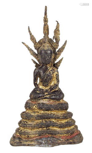 BUDDHA AUF THRON MIT MANDORLA