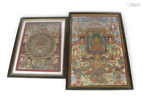 ZWEI THANGKAS, BUDDHA