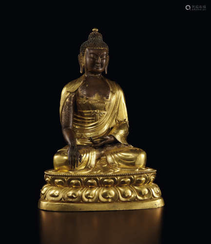 18世纪 铜镀金 释迦牟尼佛像