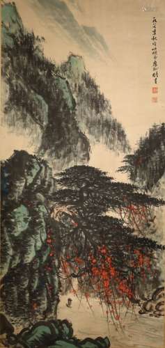 A Scrolled Watercolor Painting, After Li Xiong Cai