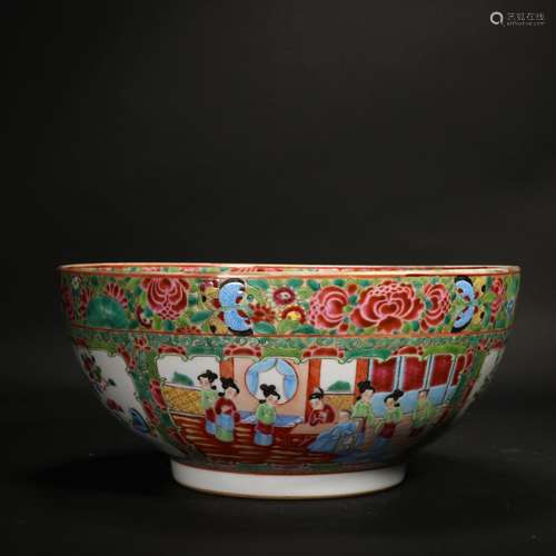 A Chinese Large Cantonese Famillie Rose Bowl