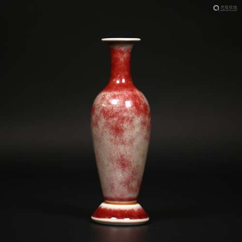 A Chinese Red Glazed Porcelain Vase