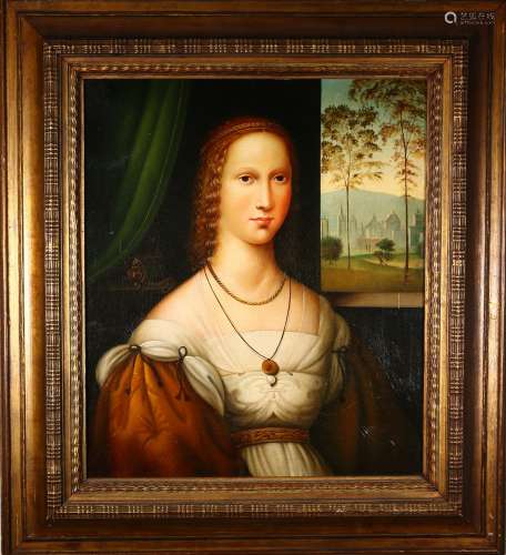 An Oil Painting of a  women's Portrait