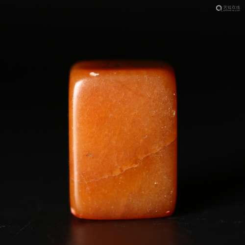 A Chinese shoushan stone seal chop,Meishen signed
