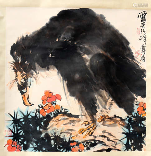 A Chinese Scroll Painting, After Pan Tian Shou