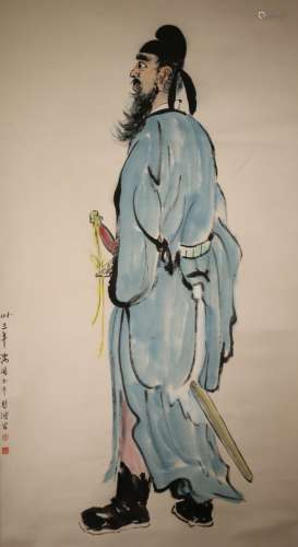 A Chinese Scroll Painting, Signed Xu Bei Hong