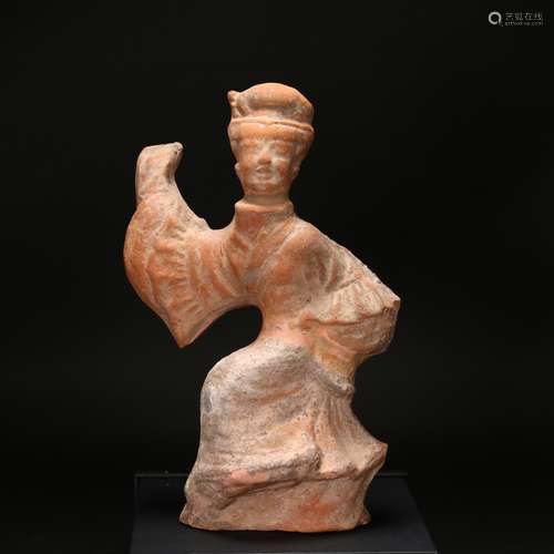 A  Chinese Sichuan Pottery Musician, Han Dynasty